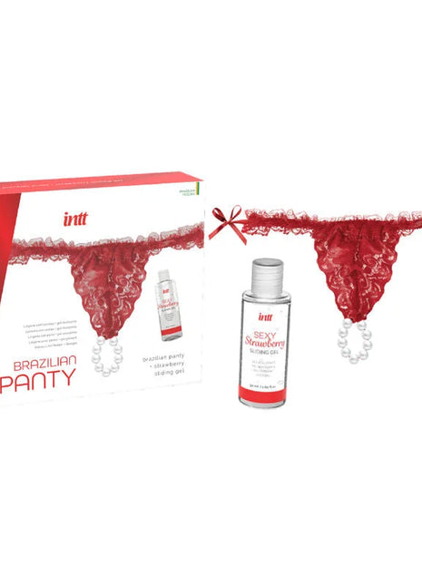 INTT RELEASES - BRASILIANISCHES ROTES HÖSCHEN MIT PERLEN UND SCHMIERGEL 50 ML - Tanga