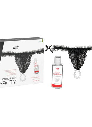 INTT RELEASES - BRASILIANISCHES SCHWARZES HÖSCHEN MIT PERLEN UND SCHMIERGEL 50 ML - Tanga