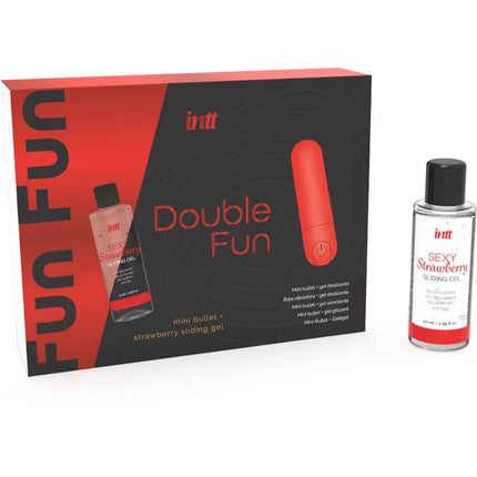 INTT RELEASES - DOPPELTER SPASS-KIT MIT VIBRIERENDER KUGEL UND ERDBEER-MASSAGEGEL - Massage-Kits