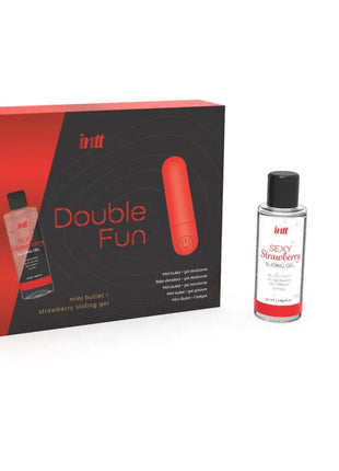 INTT RELEASES - DOPPELTER SPASS-KIT MIT VIBRIERENDER KUGEL UND ERDBEER-MASSAGEGEL - Massage-Kits