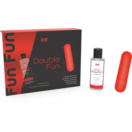 INTT RELEASES - DOPPELTER SPASS-KIT MIT VIBRIERENDER KUGEL UND ERDBEER-MASSAGEGEL - Massage-Kits