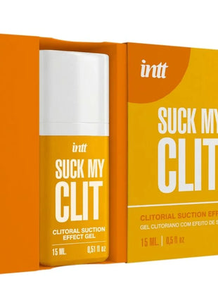 Intt suck my clit tropische mango klitorale saugeffekt gel in orange-weißer 15 ml flasche