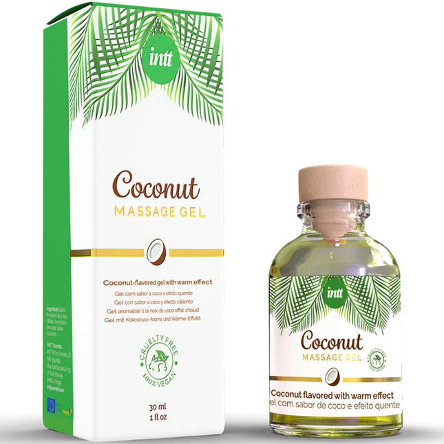 INTT - VEGANES MASSAGEGEL MIT KOKOSNUSSGESCHMACK UND ERWRMENDER WIRKUNG - Massageöl