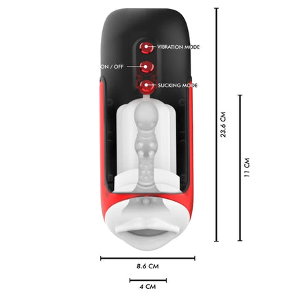 JAMYJOB - BLAZE AUTOMATISCHER MUNDMASTURBATOR 5 SAUG- UND VIBRATIONSMODI - Mundmasturbator