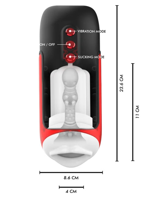 JAMYJOB - BLAZE AUTOMATISCHER MUNDMASTURBATOR 5 SAUG- UND VIBRATIONSMODI - Mundmasturbator