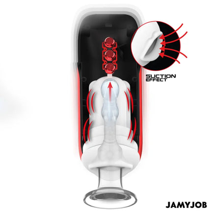 JAMYJOB - BLAZE AUTOMATISCHER MUNDMASTURBATOR 5 SAUG- UND VIBRATIONSMODI - Mundmasturbator