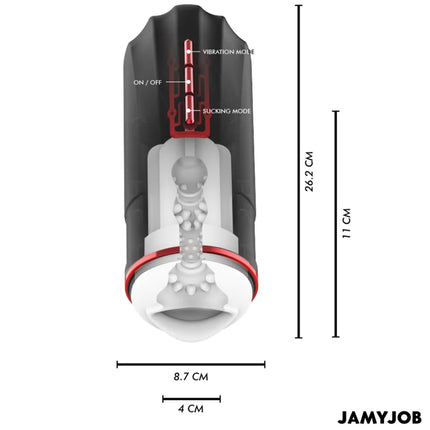 JAMYJOB - MEGABITE AUTOMATISCHER MUNDMASTURBATOR 5 SAUG- UND VIBRATIONSMODI - Mundmasturbator