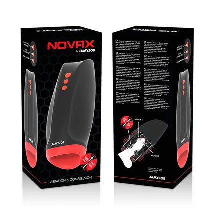 JAMYJOB - NOVAX MASTURBATOR MIT VIBRATION UND KOMPRESSION - Ei-Masturbator