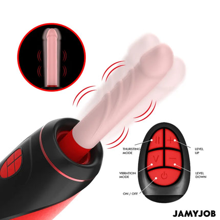 JAMYJOB - PYSTON BASE AUTOMATISCHER MASTURBATOR MIT FERNBEDIENUNG - Realistische Dildos