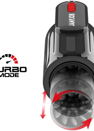JAMYJOB - VORTEX-STOß- UND 360-DREHBARER TECH-TURBO-MODUS-MASTURBATOR - Automatischer Masturbator