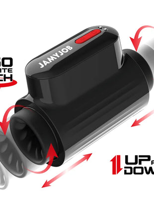 JAMYJOB - VORTEX-STOß- UND 360-DREHBARER TECH-TURBO-MODUS-MASTURBATOR - Automatischer Masturbator