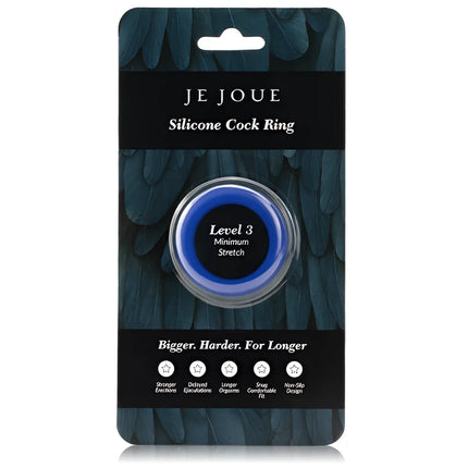 JE JOUE - BLAUER SILIKONRING - MINIMALE STRANGULATION - Penisring ohne Vibration