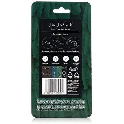 JE JOUE - GRÜNER SILIKONRING - MITTLERE CHOKE - Penisring ohne Vibration