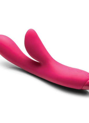 Vibranter pinker silikon-rabbit-vibrator je joue hera mit glattem glänzendem finish und abgerundeten ohren