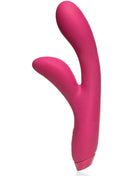 Je joue hera rabbit vibrator in vibrant pink silicone with smooth ergonomic curves and modern design