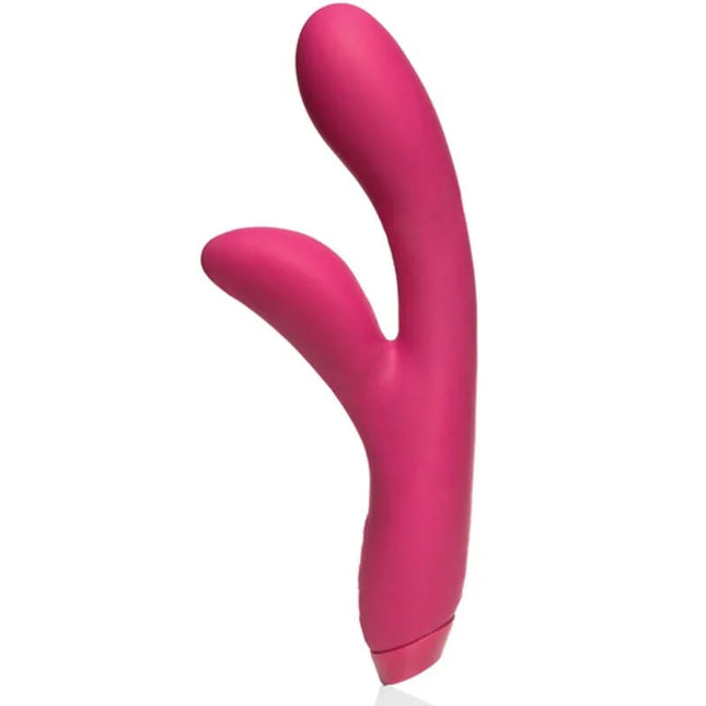 Je joue hera rabbit vibrator in vibrant pink silicone with smooth ergonomic curves and modern design