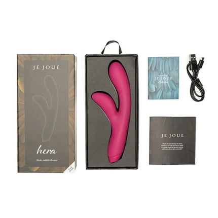 Rosa silikon hera rabbit vibrator von je joue mit dualen motoren für intensives spaßgefühl