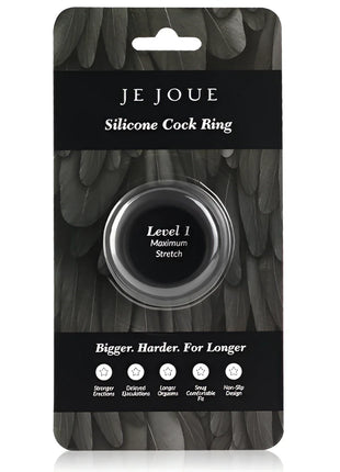 JE JOUE - MAXIMALER STRETCH-COCKRING AUS SILIKON - SCHWARZ - Penisring ohne Vibration