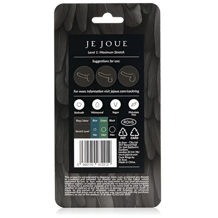 JE JOUE - MAXIMALER STRETCH-COCKRING AUS SILIKON - SCHWARZ - Penisring ohne Vibration