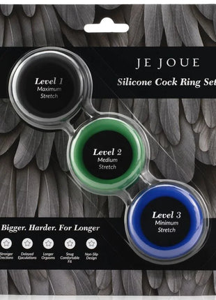 JE JOUE - SILIKON-SET SILIKON-PENISRINGE - Penisring ohne Vibration