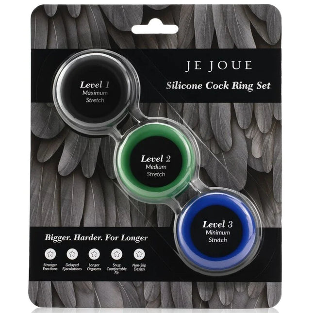 JE JOUE - SILIKON-SET SILIKON-PENISRINGE - Penisring ohne Vibration