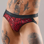 S / black/red