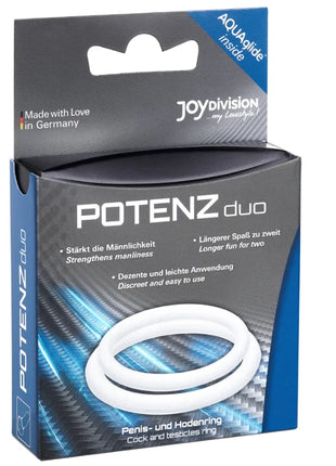JOYDIVISION POTENZDUO - RINGE WEISS - M - Penisring ohne Vibration