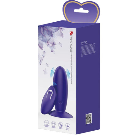 Jugendplug analvibrator mit fernbedienung in lila aus glattem kunststoff mit ergonomischem design und funkwellensteuerung