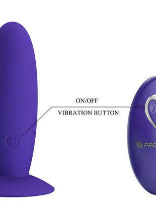Lila silikon jugendplug analvibrator mit fernbedienung und zubehör von prettylove mit silbernem herzknopf