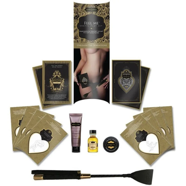 Schwarzer und goldener lederpeitsche mit goldenem griff aus dem kamasutra feel me erotik-kit