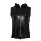 Kapuzenshirt mit Zwei-Wege Zipper H066 von Noir Handmade Alpha Collection - S / schwarz - Herren-Shirt