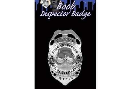 Silberner metallischer polizeiabzeichen pins mit eingraviertem official food inspector für kheper games boob inspector