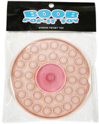 Kheper games boob-pop-it-spielzeug pink und pfirsichfarbener kreisförmiger pop-it fidget toy mit zentralem knopfpaket in klarsichtfolie