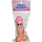 KHEPER GAMES - pinke dicky squishy spielzeug mit blauen Augen und Lächeln in klarem Plastik verpackt