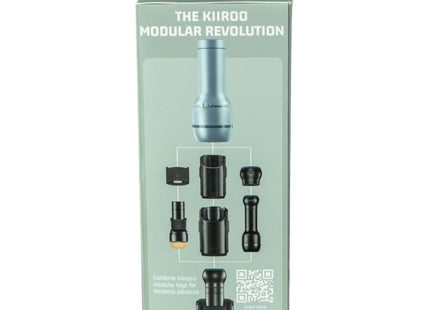 Kiiroo feel argenta kiros masturbator stars kollektion mit modularem silbernem metallkopf und schwarzen anpassbaren teilen