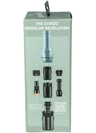 Kiiroo feel argenta kiros masturbator stars kollektion mit modularem silbernem metallkopf und schwarzen anpassbaren teilen