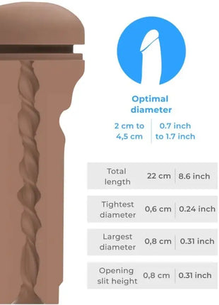 KIIROO - FEEL STROKER EXTRA ENGER PO MITTELBRAUN - Anus-Masturbator ohne Vibration