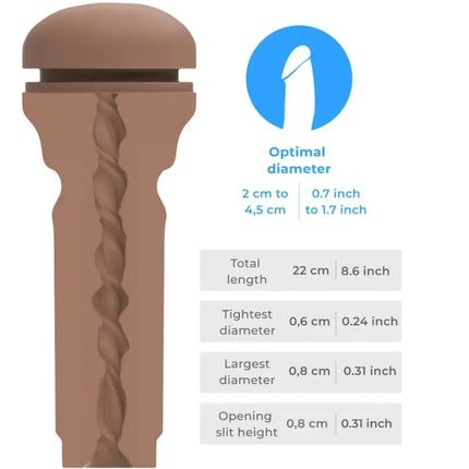 KIIROO - FEEL STROKER EXTRA ENGER PO MITTELBRAUN - Anus-Masturbator ohne Vibration