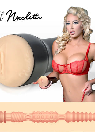 KIIROO - KEON + FEEL NICOLETTE SHEA STROKER + AQUA-QUALITTS-SCHMIERMITTEL 50 ML - Automatischer Masturbator