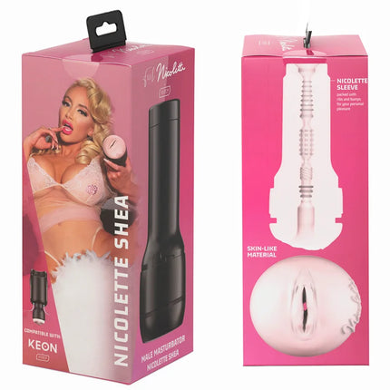 KIIROO - KEON + FEEL NICOLETTE SHEA STROKER + AQUA-QUALITTS-SCHMIERMITTEL 50 ML - Automatischer Masturbator