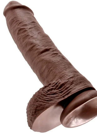 KING COCK - 10 DILDO BRAUN - 25.4 CM - Dildo mit Saugnapf
