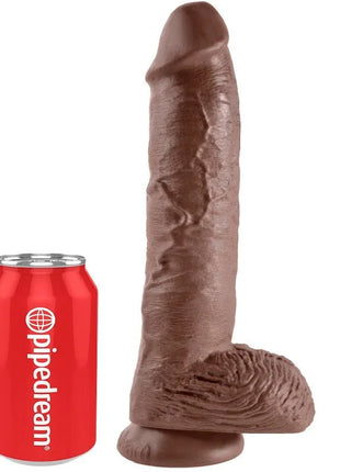 KING COCK - 10 DILDO BRAUN - 25.4 CM - Dildo mit Saugnapf