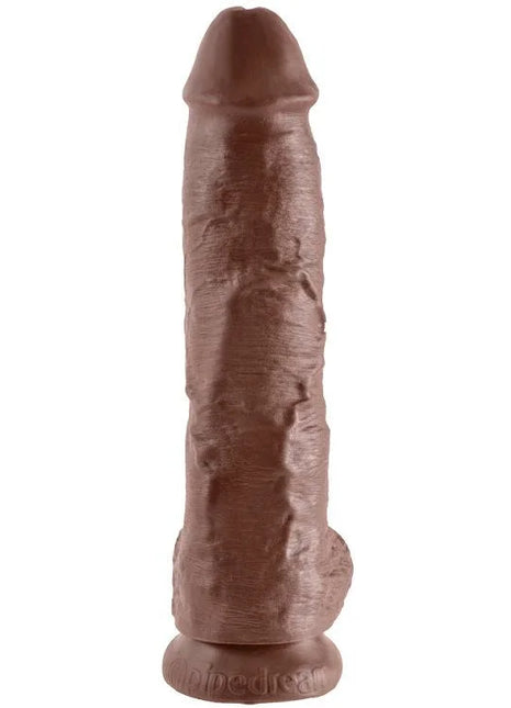 KING COCK - 10 DILDO BRAUN - 25.4 CM - Dildo mit Saugnapf