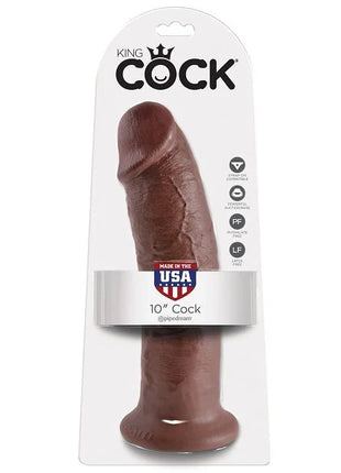 KING COCK - 10 DILDO BRAUN - 25.4 CM - Dildo mit Saugnapf