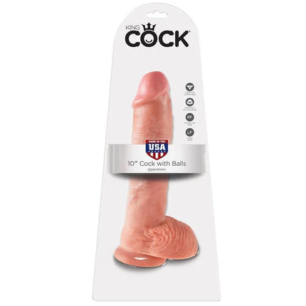 KING COCK - 10 SAUGNAPFDILDO - 26.5 CM - Dildo mit Saugnapf