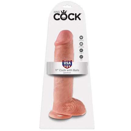 KING COCK - 11 SAUGNAPF DILDO - 28 CM - Dildo mit Saugnapf