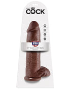 Brauner silikon dildo 30 48 cm mit eiern von king cock für realistischen spaß