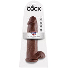 Brauner silikon dildo 30 48 cm mit eiern von king cock für realistischen spaß