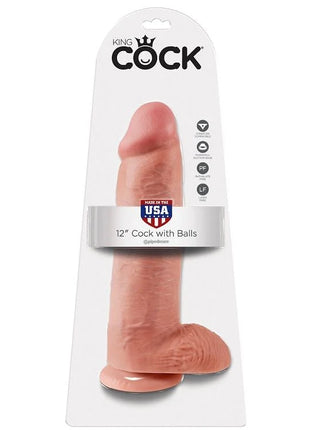 KING COCK - 12 SAUGNAPF DILDO - 30.48 CM - Dildo mit Saugnapf