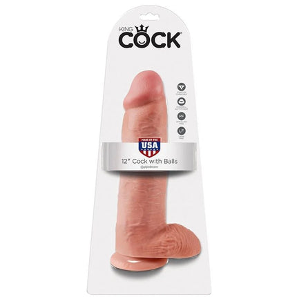 KING COCK - 12 SAUGNAPF DILDO - 30.48 CM - Dildo mit Saugnapf